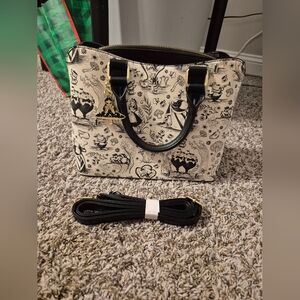 Loungefly alice in wonderland line art allover print handbag